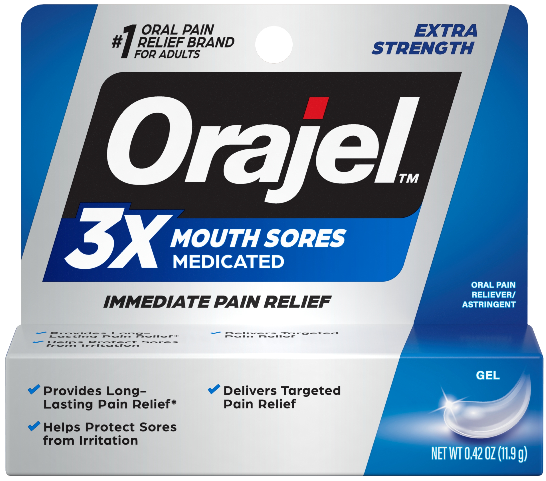 orajel mouth gel sores medicated sore 3x canker medicine walmart oral pain relief oz maximum strength brush aid instant triple