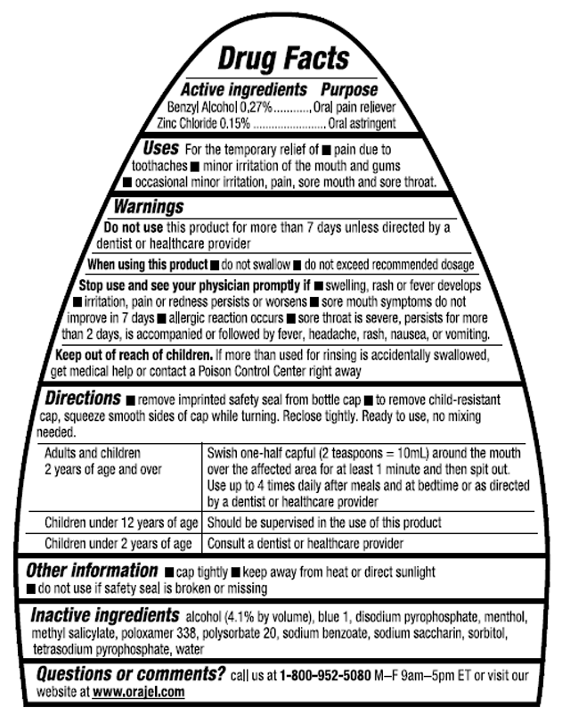 orajel toothache mouth rinse